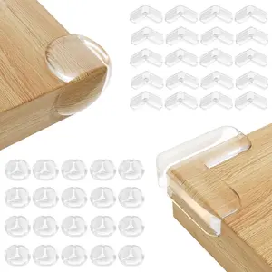 40 Pack Corner Protector Baby, 2 Shapes Baby Proof Corners and Edges, Clear Table Corner Covers Baby, Baby Corner Protector Guards, Corner Guards for Table Edges & Sharp Corners-USA