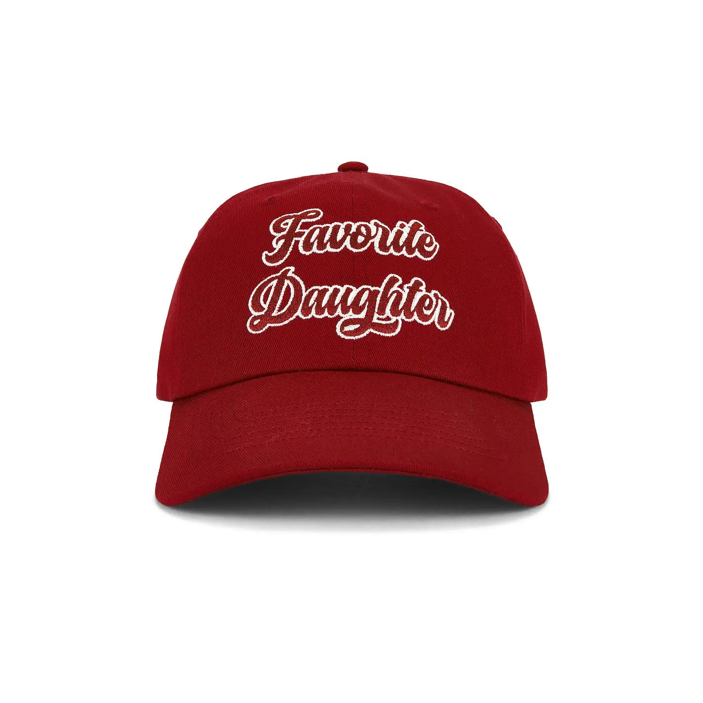Favorite Daughter The Script Logo Baseball Cap in Brick Red