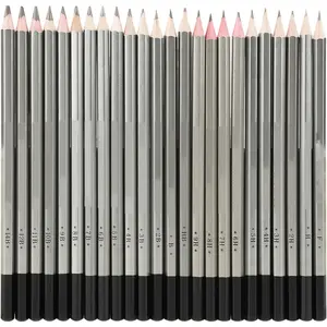 24 count Graphite Pencils, Drawing Pencils Set, Drawing Pencils 2B 4B 6B B 3B 5B 7B 8B 9B 10B 11B 12B 14B 9H 8H 7H 6H 5H 4H 2H H HB