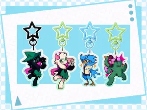 Deltarune 4 Variations Keychains | Acrylic Keychains, berdiy Kris Susie Ralsei Charmkey chain, gift for her