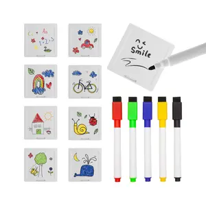 PicassoTiles Magnetic Whiteboard Tiles with Erasable Markers (13 Pieces)