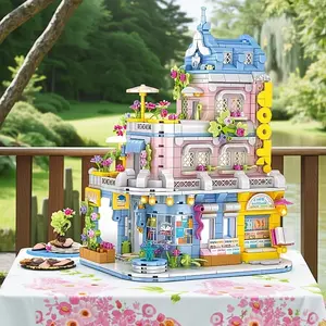 European Architectural Style City Landscape Street View Toy, Creative Blocks Model Building Sets, DIY Toy for Boys & Girls