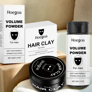 2pcs Volume Hair Styling Powder & Natural Hair Clay, Styling Set, Natural Easy To Apply Hair Shaping Powder, Professional Hair Setting Product for Men & Women