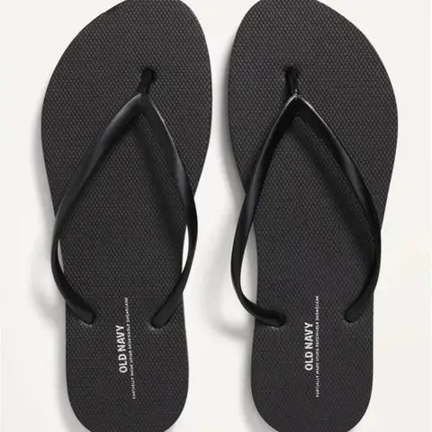 Old Navy Women's Flip Flops - Lightweight, Cushioned, Comfortable Slip-On Slide Flat Sandals for Summer, Daily Fashion Footwear, Casual Outdoor Use