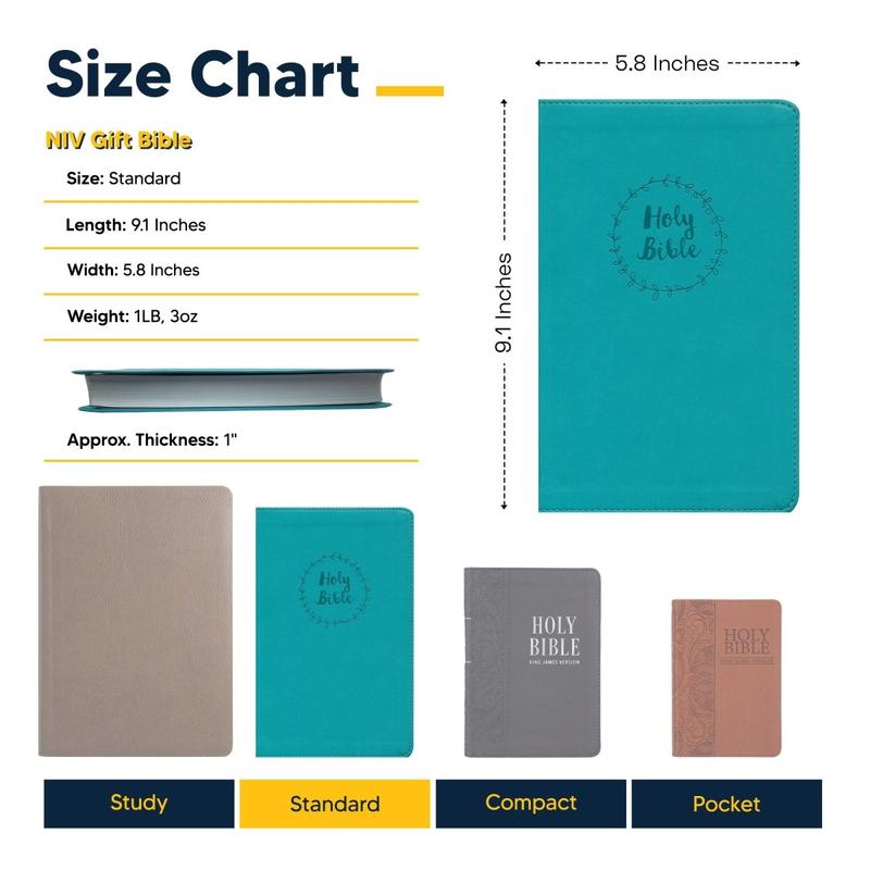 Custom NIV Teal Standard SIze Thinline Holy Bible Medium Print - Tiktok
