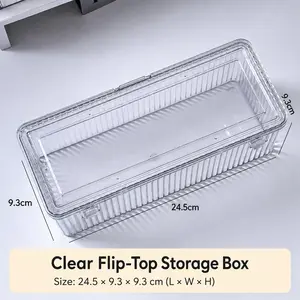 Clear Storage Organizer Box Holds 13 Small Containers Portable Plastic Box with Lid