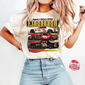 [Sale up to 50%] [Free Ship] Vintage NascarLate Model Dale JrKerryKelley Earnhardt T-Shirt, 90s Nascar Shirt