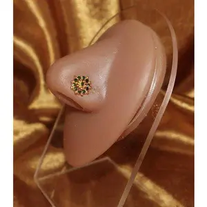 Ariel Green Gems Nose Stud Piercing Jewelry