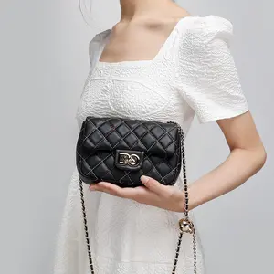 Diamond Chain Crossbody Bag For Women Small Chic Style Single Shoulder Bag For Ladies Versatile Crossbody Light Luxury Women's Bag