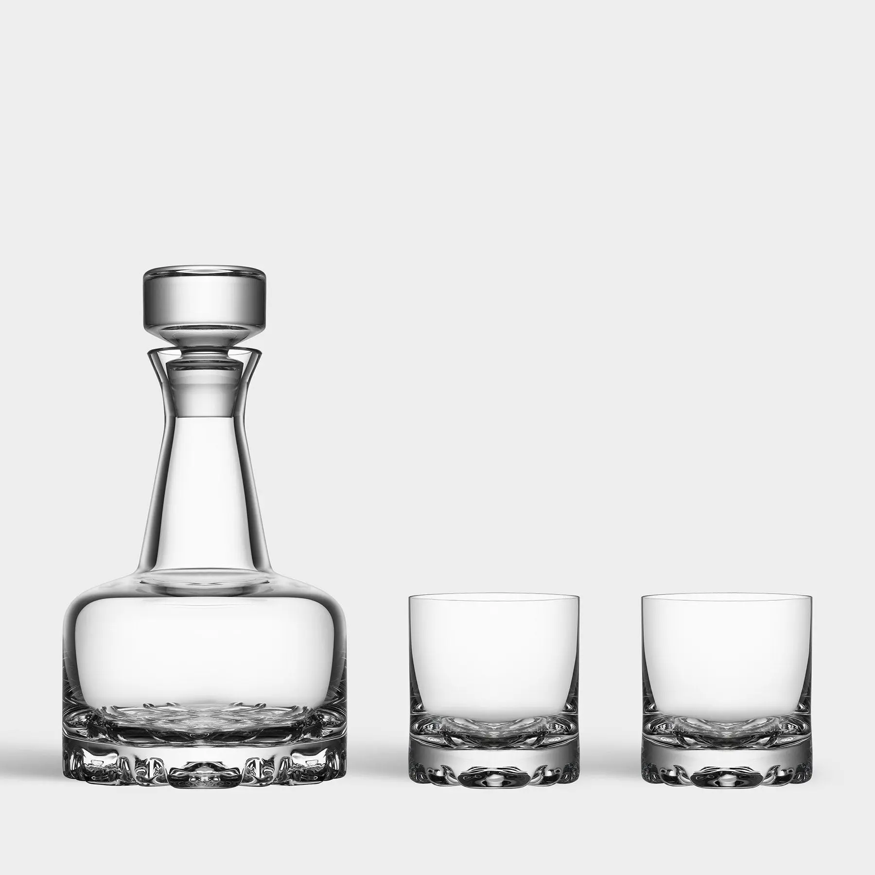 Erik 3-Piece Classic Bar Set - Durable Decanter with Glasses for Cocktails, Classic Form with Clean Lines, Elegant Kitchenware for Entertaining