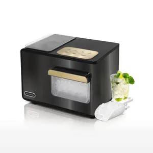 Whynter IBX-388BG 14.5 in. 40 lbs Nugget Ice Maker Chewable SonicSno Countertop Compact Ice Maker in Black Stainless Steel and Gold