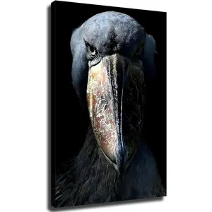 Shoebill Stork Glossy Poster Canvas Framed Wall Art Prints Painting Home Decor