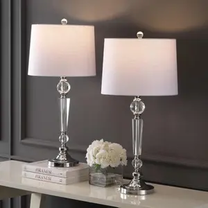 JONATHAN Y Emma Crystal LED Table Lamp , for bedroom, living room, foyer, hallways, dining room, dorms
