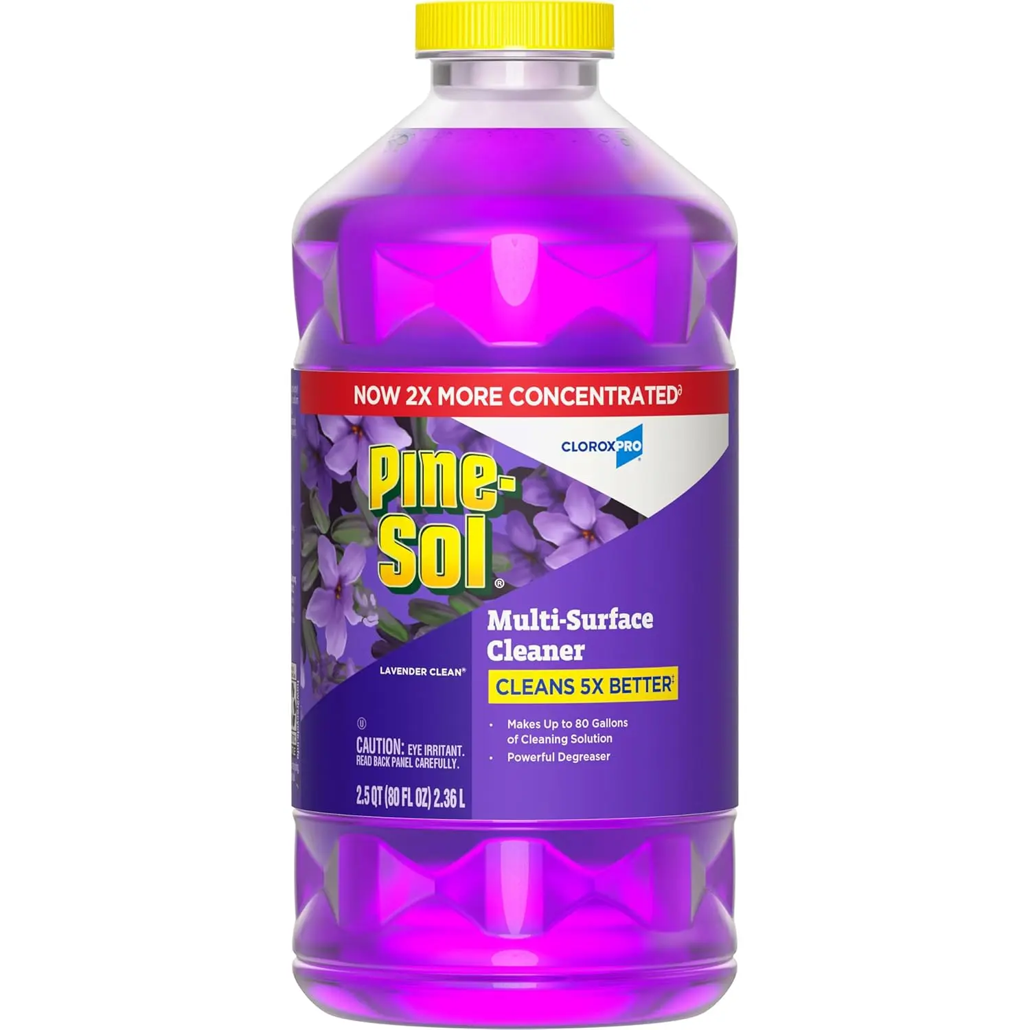 CloroxPro Multi-Surface Household Cleaning Soap, 2x Concentrated Lavender Scent Eco-Friendly Formula (80 Fl Oz/Above 2,000 Ml), Safe for Vinyl, Plastic, Stainless Steel Surfaces, All Seasons Use