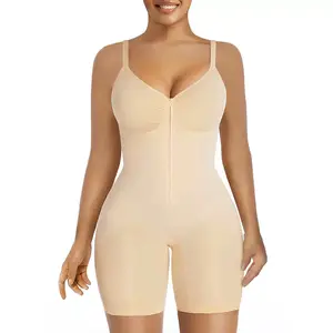 SunnyFit Shapewear for Women Tummy Control Bodysuits Zip-Up Comfort Ultra Stretch Fabric Customizable Fit Breathable Mesh Design Comfortable Fit- Seamless Wireless Snatched Bodysuit, Postpartum Everyday Shapewear