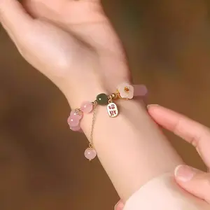 Pink Crystal Bracelet for Love and Good Luck Energy