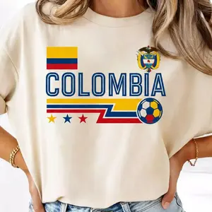Colombia Soccer Shirt, Colombian Flag, Retro Colombia Football, Vintage Tee, Colombian Pride Gift