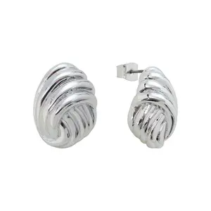 EVRY JEWELS Gold or Silver Plated Women's Hypoallergenic Entangled Earrings
