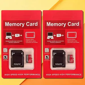 The micro tf with adapter memory card and Micro SD card are compatible with portable game consoles for storage, dashcam video and smartwatch data, and support wireless security camera recording uhs-i class flash memory card psp game u3 class  system  card