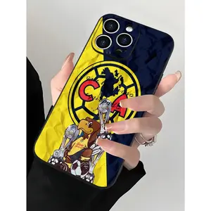 Club America Soccer Phone Case For ,Cute Mascot Trophy Design, Shockproof Protective Cover All-Over Print Mixed Color Phone Case Samsung Galaxy S26 S25 S24 S23 S22 For iphone 17 16 15 14 13 12 11 17Air Plus Pro Promax