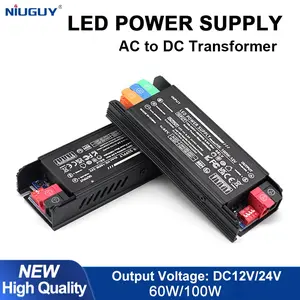 60W 100W switching power supply, AC to DC12V/DC24V LED transformer-drive power supply, small size, widely used in drive transformers for LED strips/light bars/light emitting diodes/LED high-density lamp beads