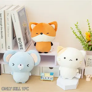 Three Small Animal Plush Toys, Cute Stuffed Animal, Cat, Fox, Mouse, Home Decor, Gift for Kids Birthday, Valentine's Day, Mother's Day
