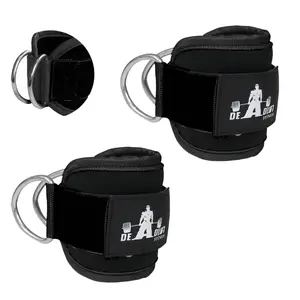 Dhabii Ankle Straps for Cable Machine Fully Adjustable Straps with Neoprene Padding Ideal for Glutes and Hips Workouts etc weighted ankle bracelet