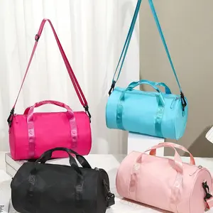 Multicolor Durable Workout Cylinder Bag, Multifunctional Sports Bag, Handheld, Crossbody & Large Capacity, Gym Sports Commute Travel Storage Bag, Supports Both Carrying Methods