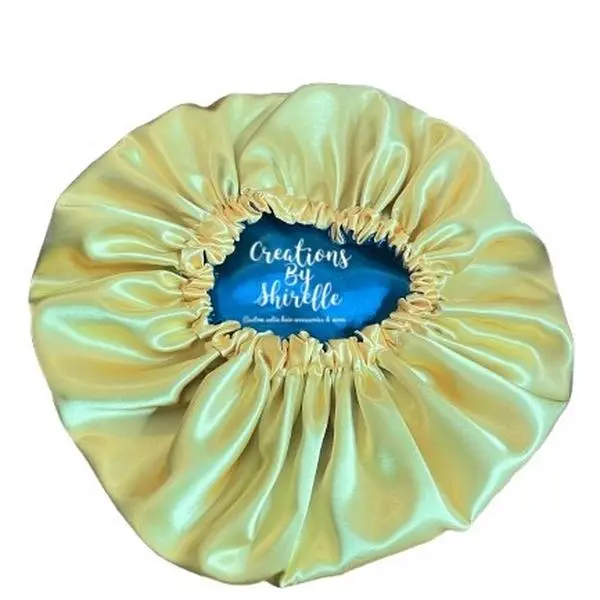 Creations By Shirelle Solid Reversible Satin Bonnet for Hair Protection Against Damage and Frizz Gentle on Hair Moisturizing and Heat Resistant