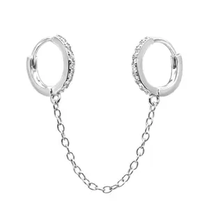 Double Hoop Chain earrings