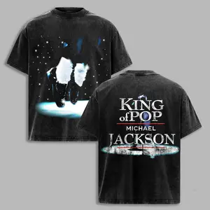 Michael Jackson King of Pop Vintage Wash T-Shirt – Retro Graphic Tee, michaeljackson, kingofpop, mj, y2kfashion, retrostyle, oversizedtee, popculture, ootd, trending, fashiontiktok