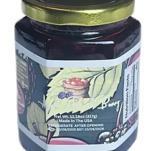 Apple&Blackberry Jam - Original Flavor Blend - 11.28 oz Natural Traditional Sweet Sugar - Healthy Alternative to Fruit Jams - Made in USA - US