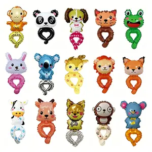 30pcs Cartoon Animal Wrist Balloons, 15 Random Designs, Soft Cute, Perfect for Kids Birthday Party, Halloween, Christmas Decorations