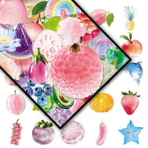100 pcs Crystal Clear Transparent Stickers (2 Repeating Sets) - Minimalist Style, Personalized Creative Design for Elegant DIY Decoration, Scrapbooking & Journaling