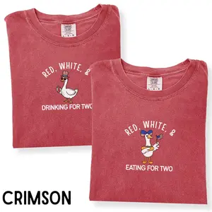 Comfort Colors Pregnancy Announcement Shirt, 4th of July Matching Mom Dad Shirts, Baby Reveal Tee, Patriotic Couples Pregnancy Gift, Eating For Two