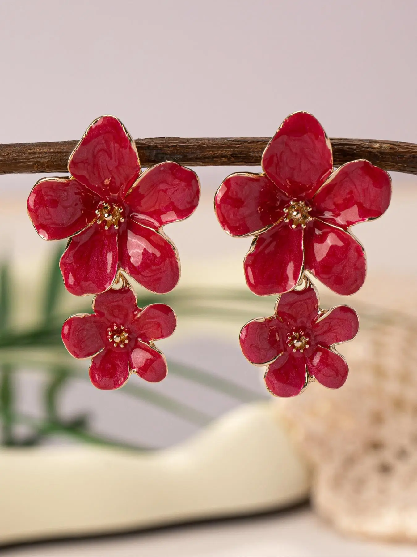 Fashion Flower Design Dangle Earrings, Boho Style Jewelry for Women for Party, Daily Clothing Decor, Trendy All-match & Exquisite Jewelry for Birthday