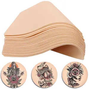 20pcs Blank Tattoo Practice Skin - Tattoo Skin Practice Fake Skin 8"x6" Double Sides Real Skin Microblading Eyebrow Skin for Beginners and Experienced Artists
