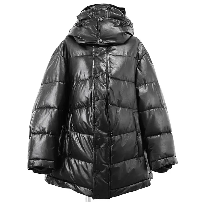 Pre-owned Balenciaga Calfskin Small Leather Goods Calf Leather 2way Down Jacket