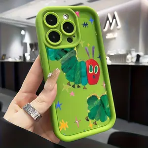 Very Hungry Caterpillar Phone Case, Compatible with iPhone Models 17-8, Anti-Fall Design, Soft Tpu Material, Durable Protection