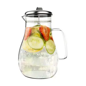Classic Cuisine 64-oz Glass Pitcher with SS Filter Lid Classic Cuisine 64-oz Glass Pitcher with SS Filter Lid