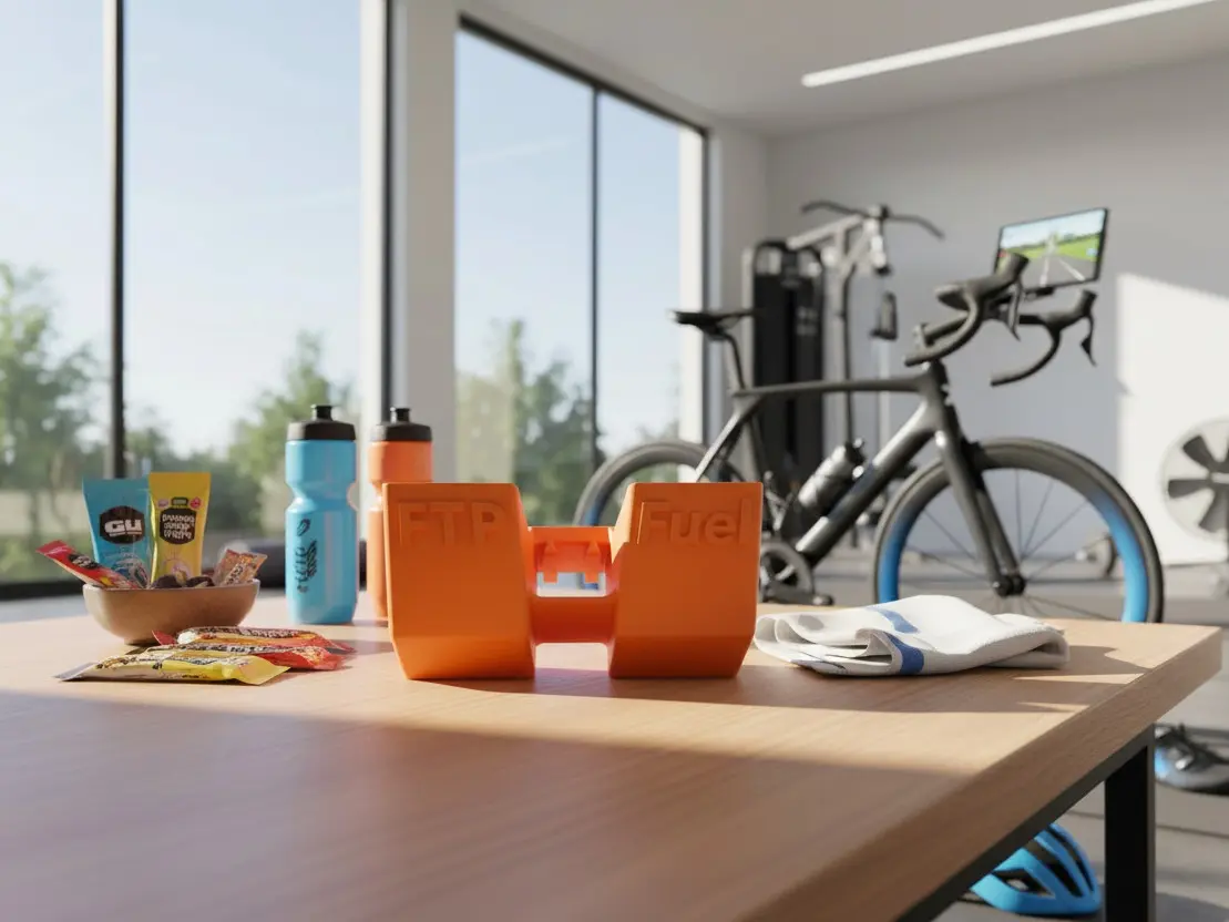 ZWIFT FTP FUEL 3D Printed Handlebar Storage Tray - 3D Printed Construction, Durable, Lightweight, Clean Look, No Straps, Indoor Cycling Accessory, Holds 2-3 Standard Remotes, Snack Organizer, Perfect for Zwift Pain Cave Setups, Orange-Black, Perfect Acces