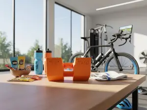 ZWIFT FTP FUEL Handlebar Storage Tray - 3D Printed Remote & Snack Holder for Indoor Cycling, Durable, Lightweight, Clean Fit, OEM-Fit, Orange/Black, Clean Look, Integrated Organizer