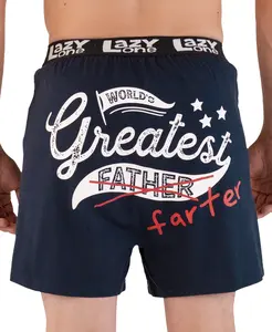 LazyOne | World's Greatest Farter Men's Funny Boxer - Funny Animal Boxers, Novelty Boxer Shorts, Gag Gifts for Men, Humorous Underwear for Men Comfy Cotton - Fathers Day Gift