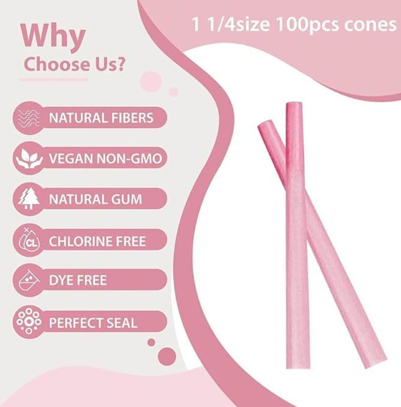 100 PACK Colorful RoIled Cones| King Size RoIling Paper Cone with Sticks