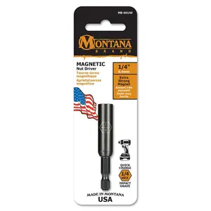 212 MAIN 5-Pack 2 9/16 x 5/16 in. Magnetic Nut Driver Guide, Hex Shank Industrial Heavy Duty Magnetic Precision Screwdriver, Quick Change Hand Tools Hardware