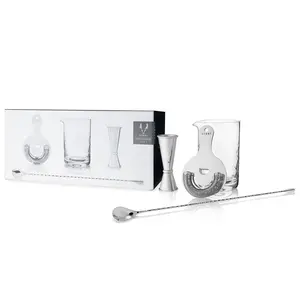 Viski 4-Piece Stainless Steel Mixologist Barware Set