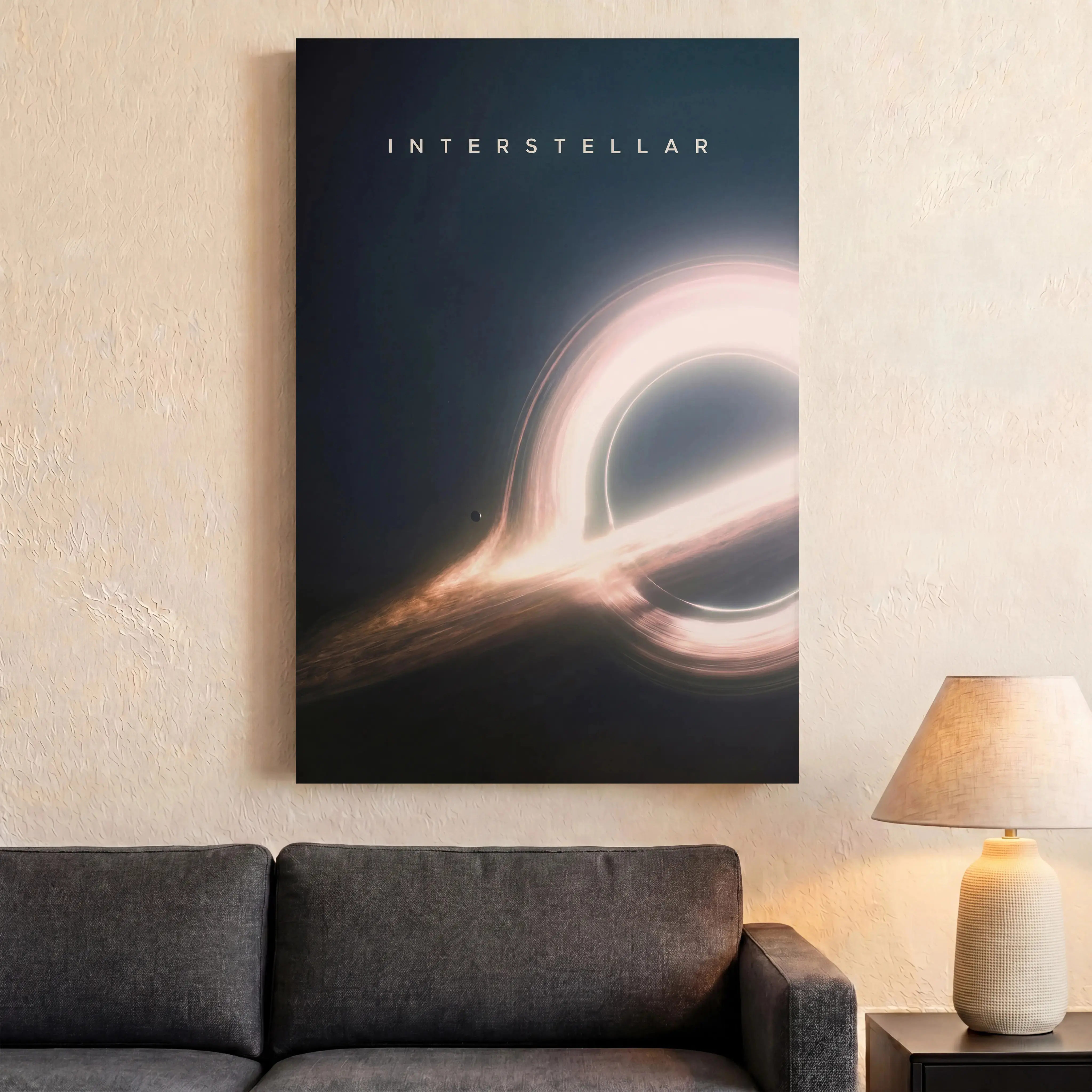 Interstellar Graphic Movie Poster - Minimalist Abstract Space Wall Art Print Design, Cool Men's Room Decor, Home Decoration for Bedroom Office, Movie Fan Gift, Artistic