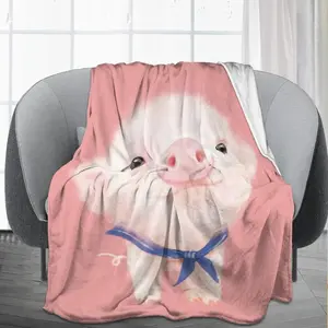 Pig Blanket Gifts for Women Pig Lovers,Pink Pig Blankets for Girls Boys,Cozy Warm Cute Animal Flannel Throw Blanket for Bed Sofa summerwins