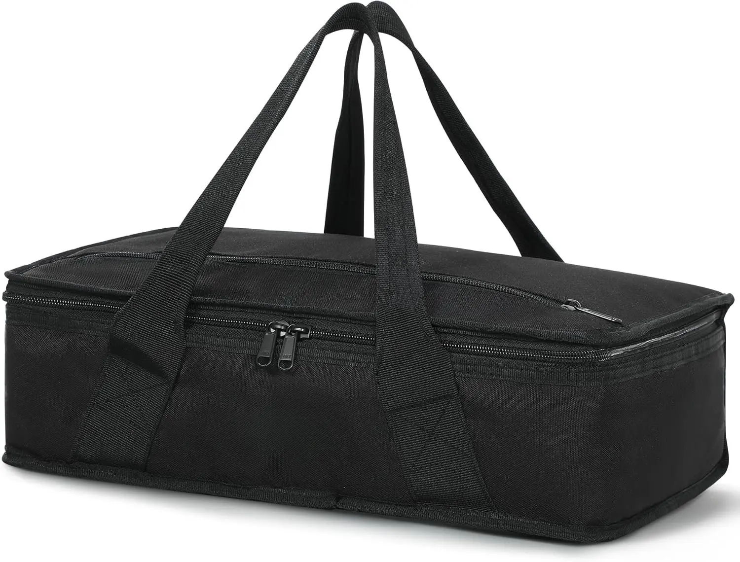 Insulated Casserole Carrier for Hot or Cold  Thermal  Carrier Bag for Lasagna Potluck Parties Picnic Cookouts, Fits 9"x13" Baking Dish/Foil Pan, Black