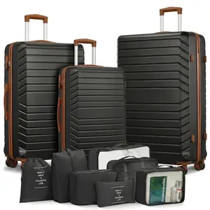 3 Piece Luggage Set with 7 Packing Cubes, 20/24/28 Inch ABS Hardside Suitcases with Spinner Wheels, Lightweight Travel Luggage for Vacation, Weekend Getaway, Business Trip, Back-to-School, Summer Travel,Holiday Trips